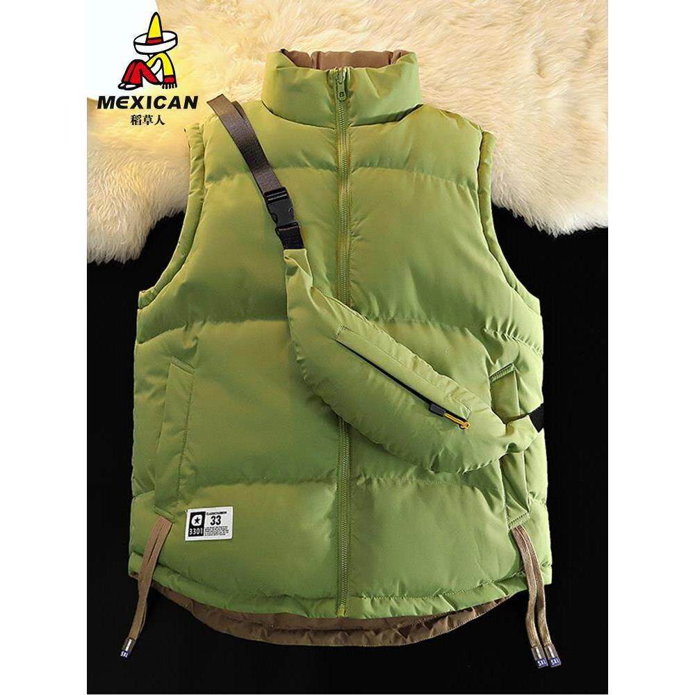 稻草人潮牌双面穿马甲男女款秋冬季情侣款加厚保暖立领马夹外套男,男装,常规马甲,淘宝优惠券,粉丝福利购,淘宝优惠卷