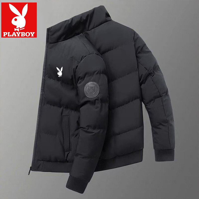 男士外套棉衣冬季新款高端潮牌棉袄轻薄保暖立领羽绒棉服