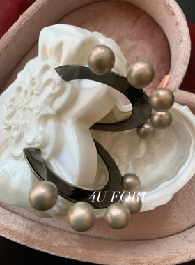 Ins风法式中古设计感耳环圆圈造型拼接珍珠耳环女时尚轻奢高级感