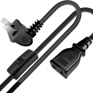 两孔二芯两2插电源延长线插座带开关创意接线板电风扇加长线插头