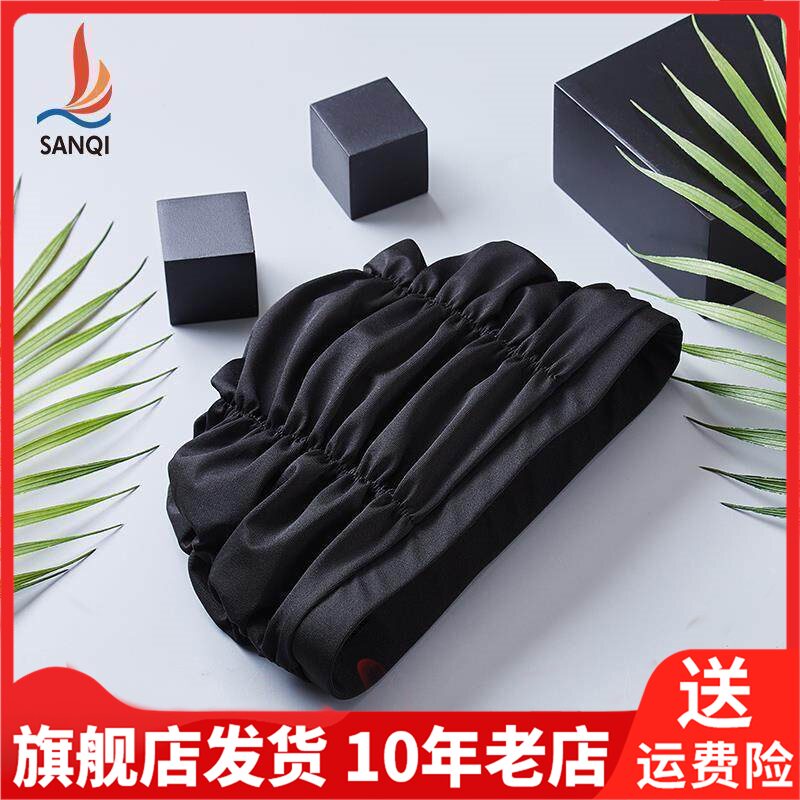 三奇新款游泳帽布女士款大号长发护耳舒适防水成人装备泡温泉用品