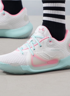 安德玛UA 恩比德Spawn 2男子防滑耐磨低帮篮球训练运动鞋 3022626