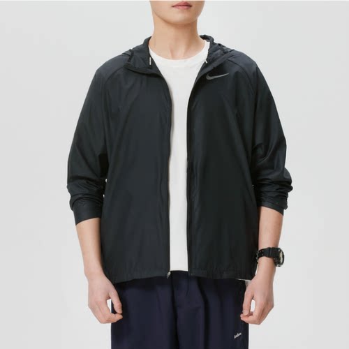 Nike男运动跑步透气梭织连帽外套