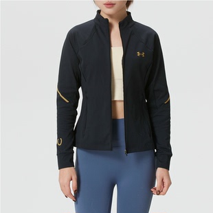 安德玛运动UA女子CNY针织休闲外套综训舒适跑步立领夹克6014318