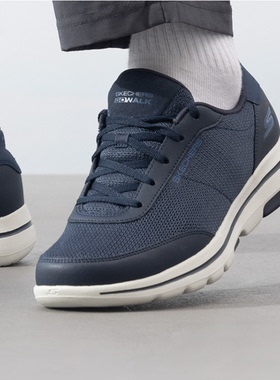 Skechers斯凯奇新款GOWALK健步鞋男子透气绑带休闲运动鞋216012