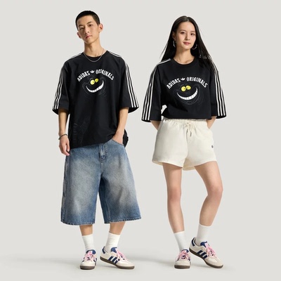 adidas男女运动休闲短袖T恤
