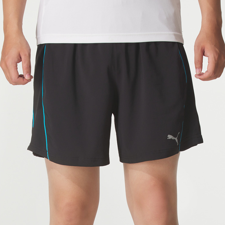 PUMA男跑步运动抽绳二合一短裤
