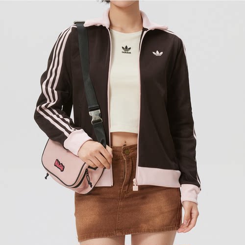 Adidas女三条纹经典夹克针织外套