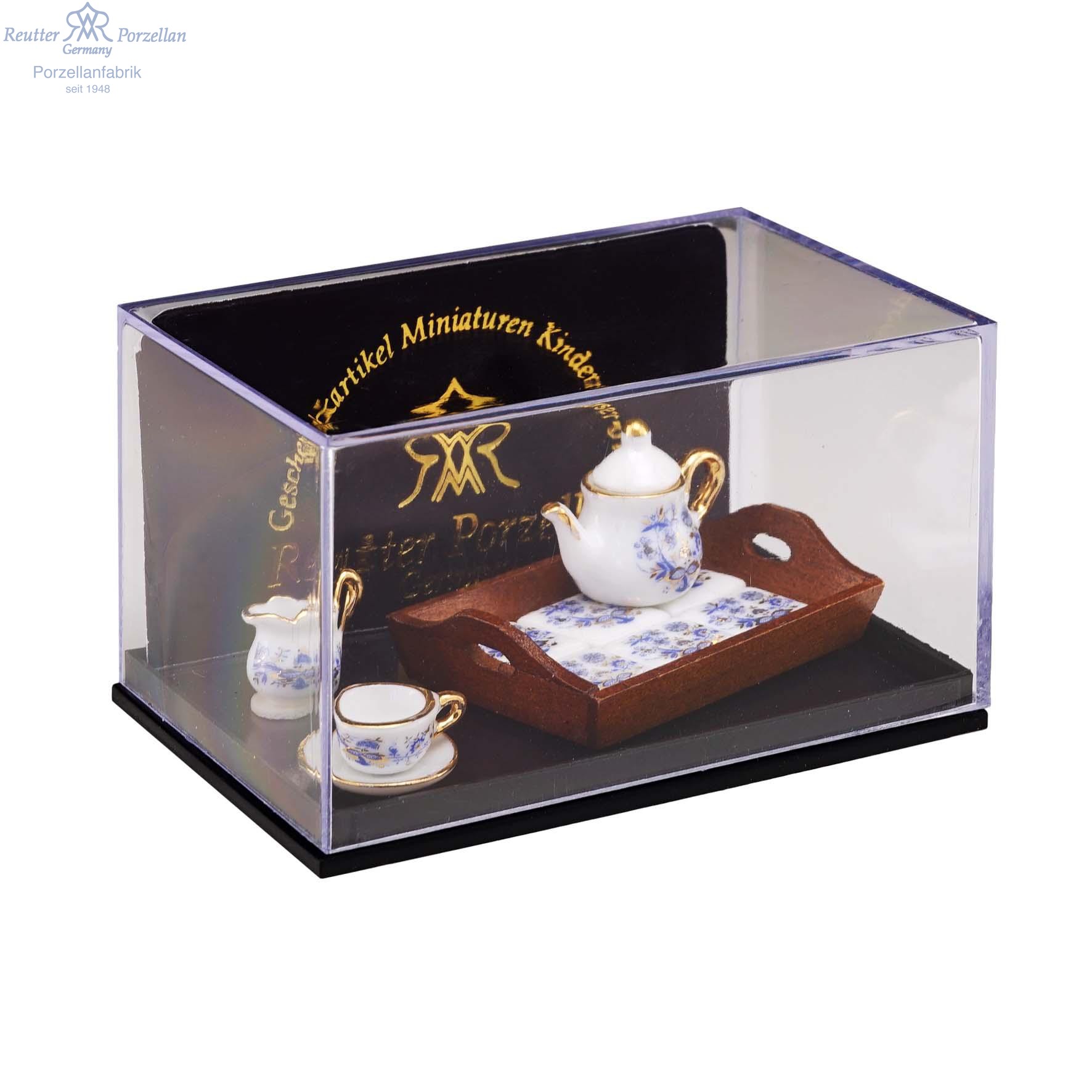 REUTTER PORZELLAN 德国微缩陶瓷茶具迷你欧式娃娃屋礼品