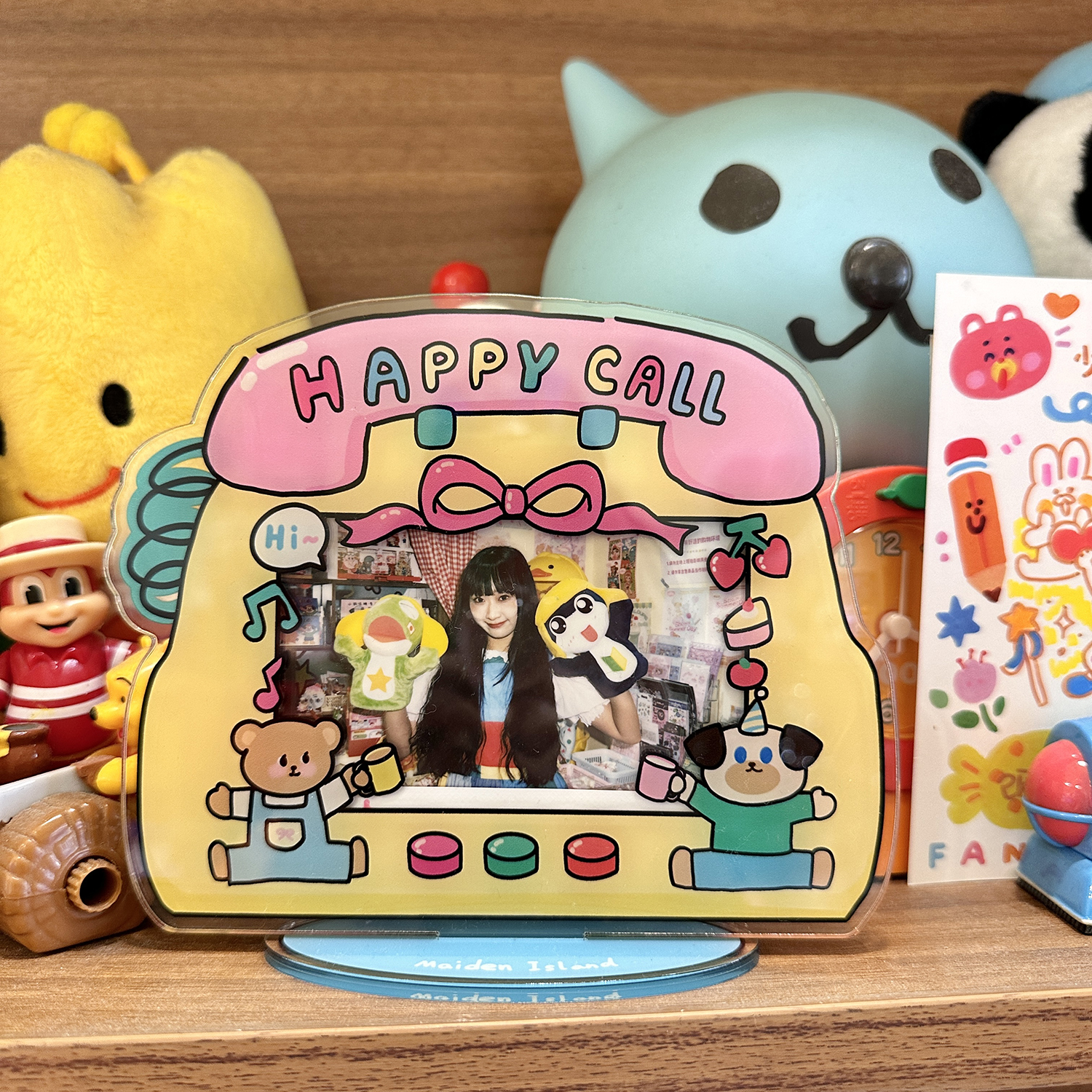 少女岛原创Happy Call快乐来电5寸宽幅拍立得相框立牌