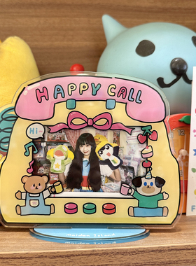 少女岛原创Happy Call快乐来电5寸宽幅拍立得相框立牌