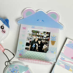 少女岛原创鼠鼠小房子SQ拍立得相框亚克力立牌摆件礼物