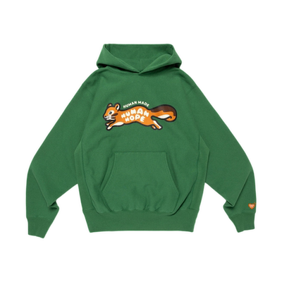 Human Made x BTS联名Human Hope松鼠印花口袋套头卫衣