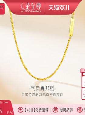 金至尊銀Ag925银项链男女同款银链子DIY素链锁骨链颈链生日礼物