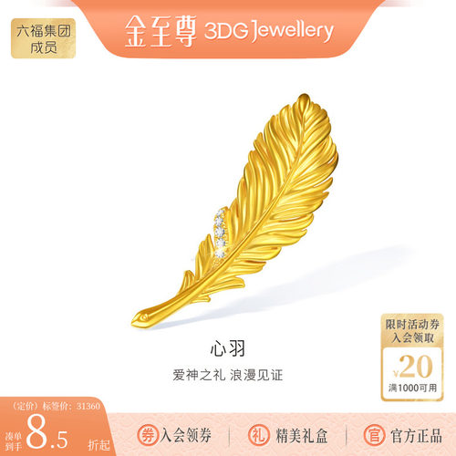 金至尊黄金胸针许凯同款心羽