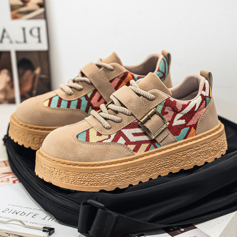 男鞋春季2026年新款潮流帆布板鞋男士休闲鞋学生厚底增高个性潮鞋,流行男鞋,时尚休闲鞋,淘宝优惠券,粉丝福利购,淘宝优惠卷