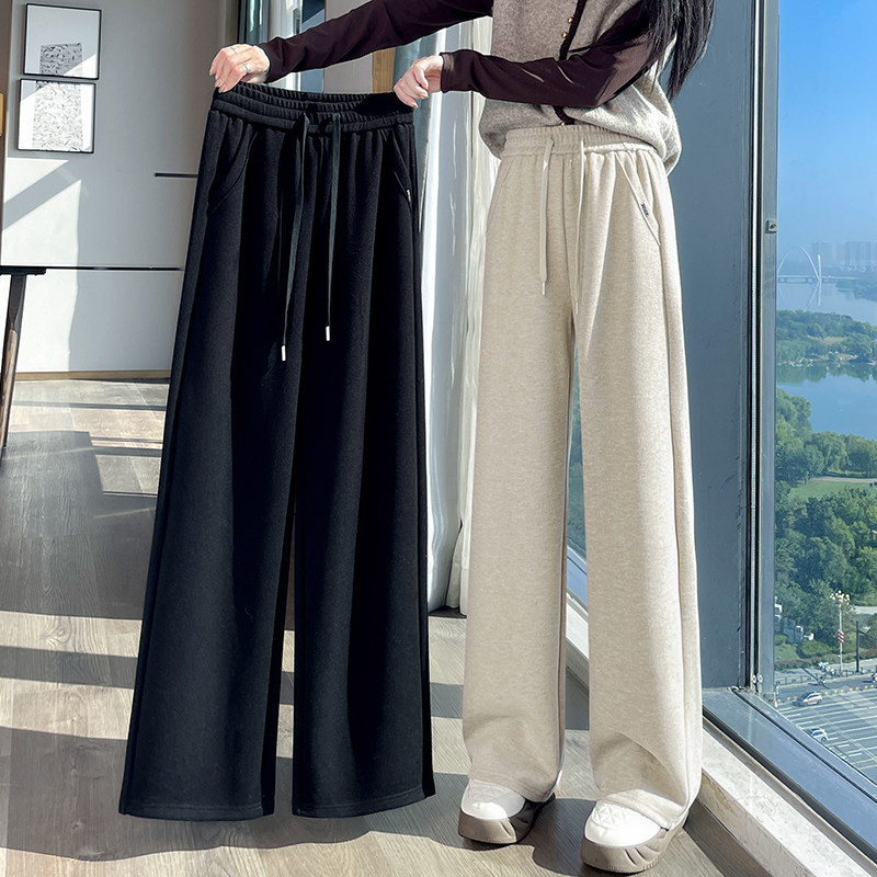 羊绒阔腿裤女秋冬新款裤子女冬季