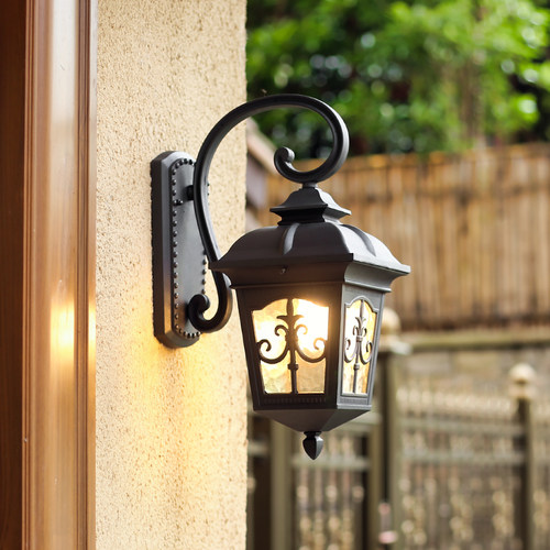 太阳能欧式风led别墅防水壁灯
