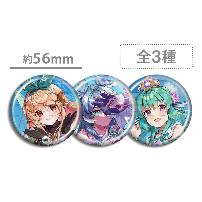 彩虹社 吧唧徽章 Pomu Finana Elira 周边