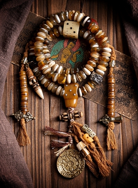 卡杰格朵.稀有缠丝纹理羊角念珠