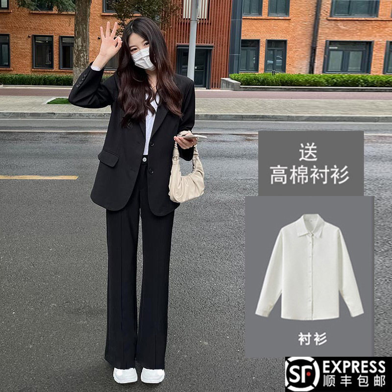 新款工作服正装公务员面试春秋黑西装
