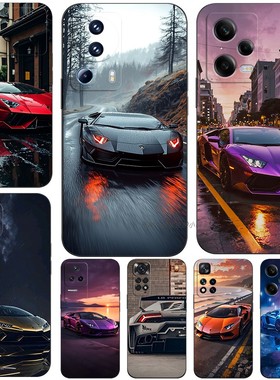 磨砂软手机壳适用红米NOTE1413K80K70K50K6012turbo11PROPLUS+至尊K40K30iUltra5G 兰博基尼跑车赛车