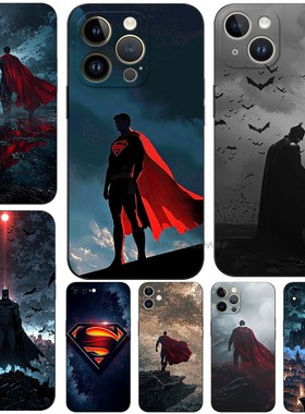 磨砂软手机壳适用苹果iPhone161514Pro Max mini13ProXSXRX87plus1211SE 超人蝙蝠侠