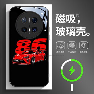 磁吸玻璃手机壳适用华为mate80pura70mate60pro max plus ultra 丰田FT86GT汽车红