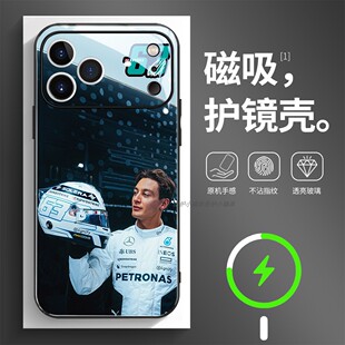 护镜磁吸玻璃手机壳适用苹果16iPhone17 14Pro15Max13Pro12 11 George Russell乔治·拉塞尔2
