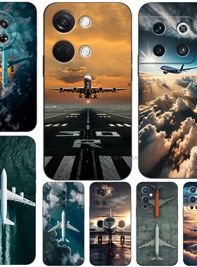 磨砂软手机壳适用一加ACE56NORD7N202V8PRO9RT10竞速11R1213 客机飞机