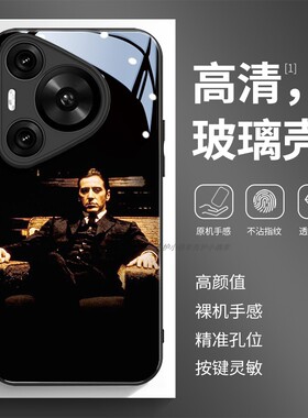 玻璃手机壳适用华为Nova14 13 12 11SE 10pro ultra 教父电影GOD FATHER1