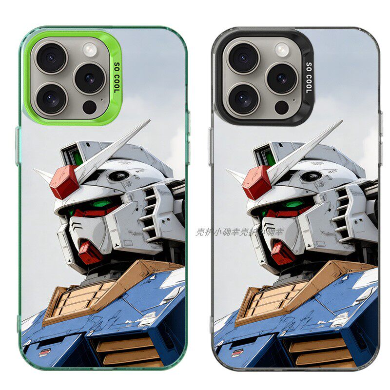 大孔硬壳手机壳适用苹果iPhone17Pro16Max13Pro15XS14XR8X7plus12SE11 高达战士铠甲