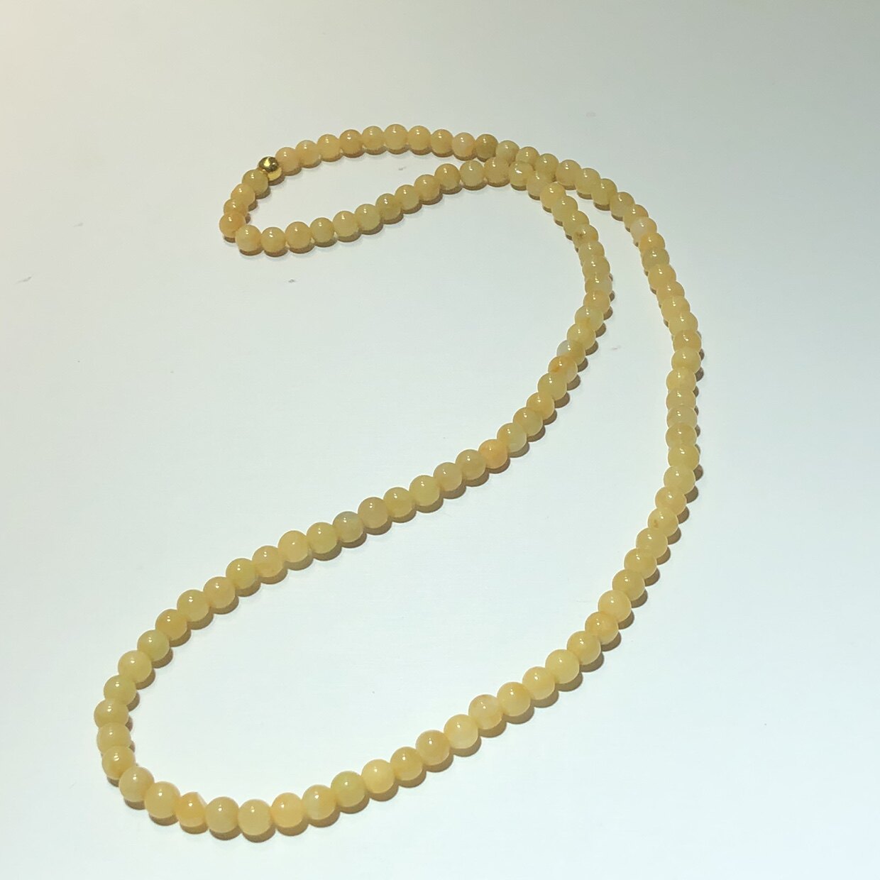 缅甸A货翡翠冰种黄翡翠手串男女款玉石圆珠佛珠手链长链送证书