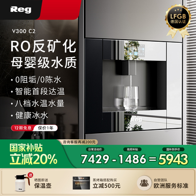 国补立减20%雷哲V300S-C2嵌入式饮水机零陈水0阻垢过滤净饮一体机