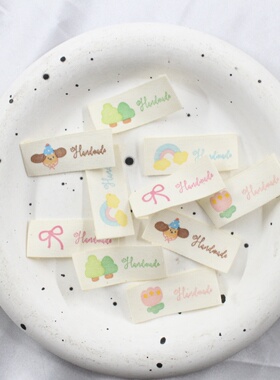 新款织唛布艺标签handmade布标辅料配件 手工diy发夹发绳材料发圈