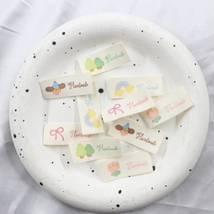 新款织唛布艺标签handmade布标辅料配件 手工diy发夹发绳材料发圈