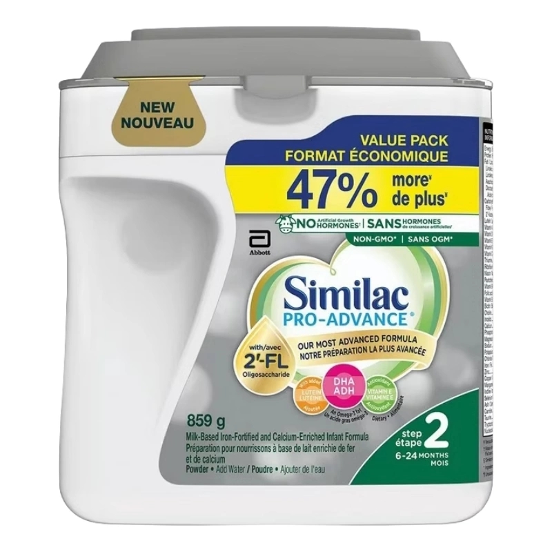 加拿大雅培2段奶粉859g 含DHA高钙高铁叶黄素 二段原装进口