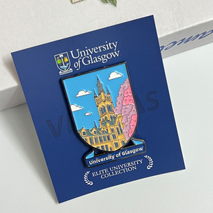 英国格拉斯哥大学冰箱贴原创曼彻斯特毕业礼物纪念品文创金属磁贴