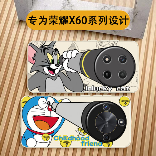 适用于荣耀x60pro手机壳荣耀x70保护套华为honor荣耀x60i外壳新款个性X60创意全包荣耀x60硅胶软套男女款情侣