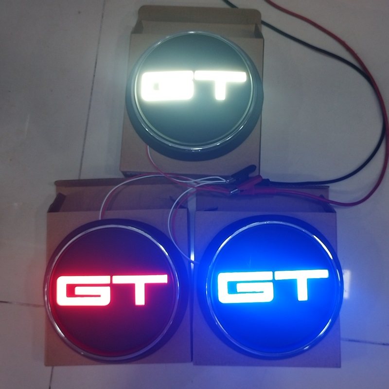GT发光标尾标 适用野马Mustang GT改装尾标LED发光装饰标无损安装