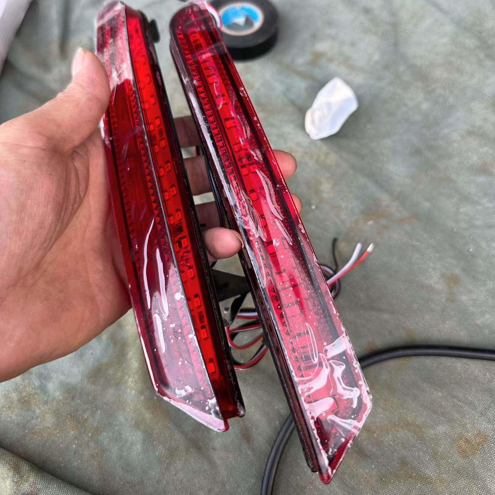 适用09-14款本田奥德赛后杠灯LED后杠刹车警示灯领航慢闪尾灯改装