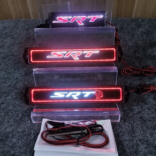 SRT地狱猫发光车标 srt蝰蛇挑战者改装LED中网栅栏装饰氛围灯