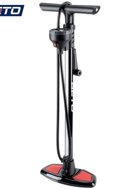 台湾BETO自行车打气筒落地式自行车充气筒充气泵带气压表160PSI
