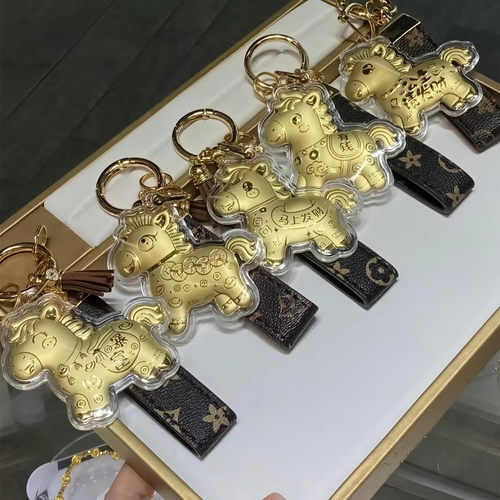 水贝黄金999马上有钱钥匙扣挂件