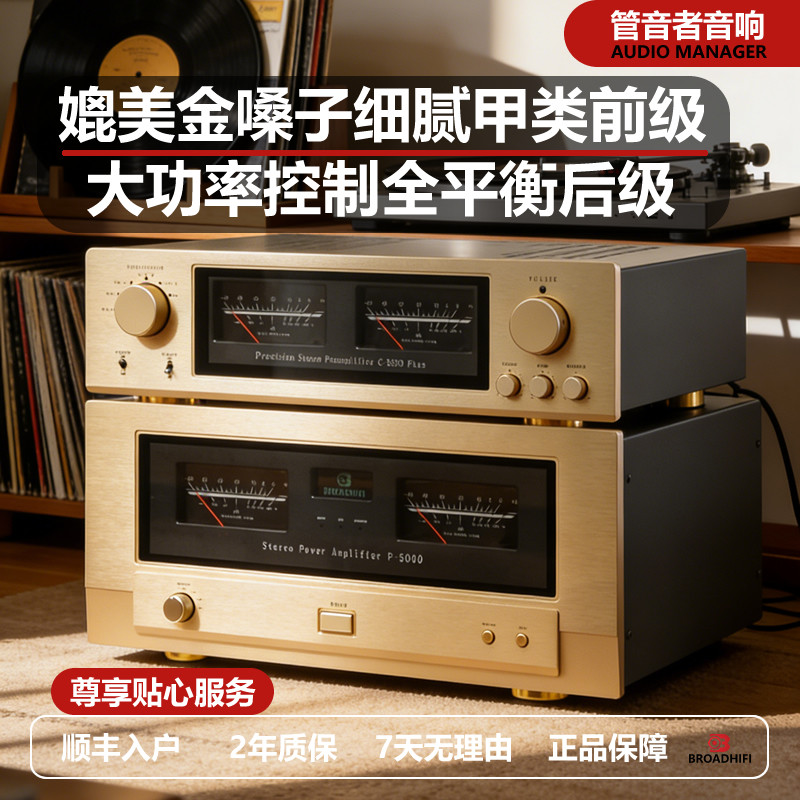 媲美金嗓子高端前后级套装搭配全平衡C2860发烧HIFI前级P5000后级
