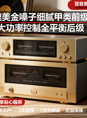 媲美金嗓子高端前后级套装搭配全平衡C2860发烧HIFI前级P5000后级