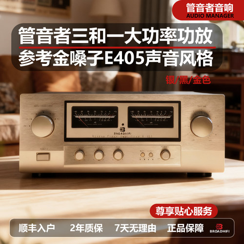 管音者大功率2声道E-405合并功放