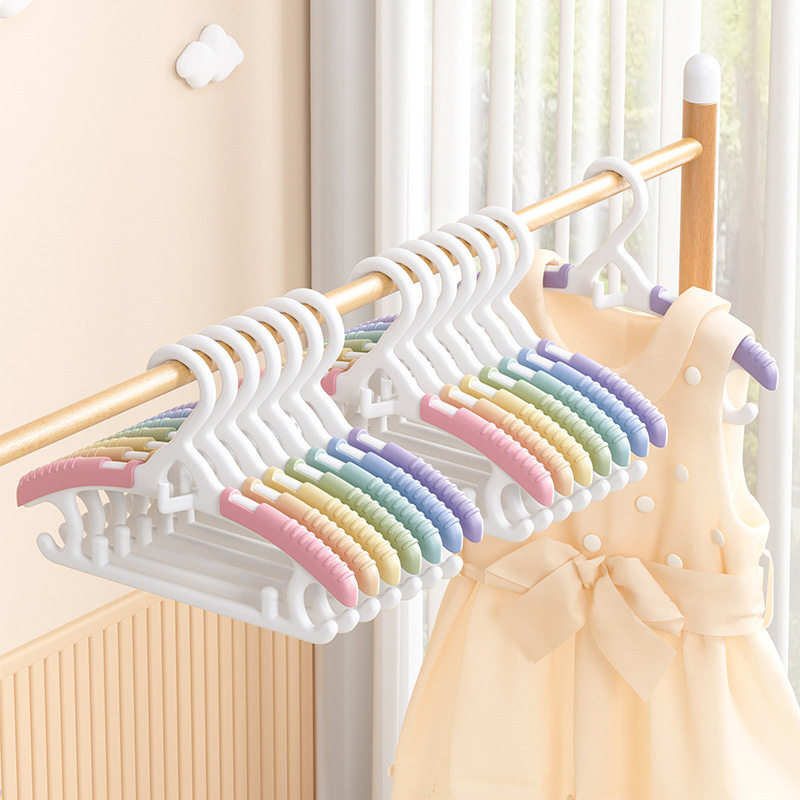 儿童衣架家用宝宝专用衣服架小孩新生儿晾衣架子可爱简约挂衣神器