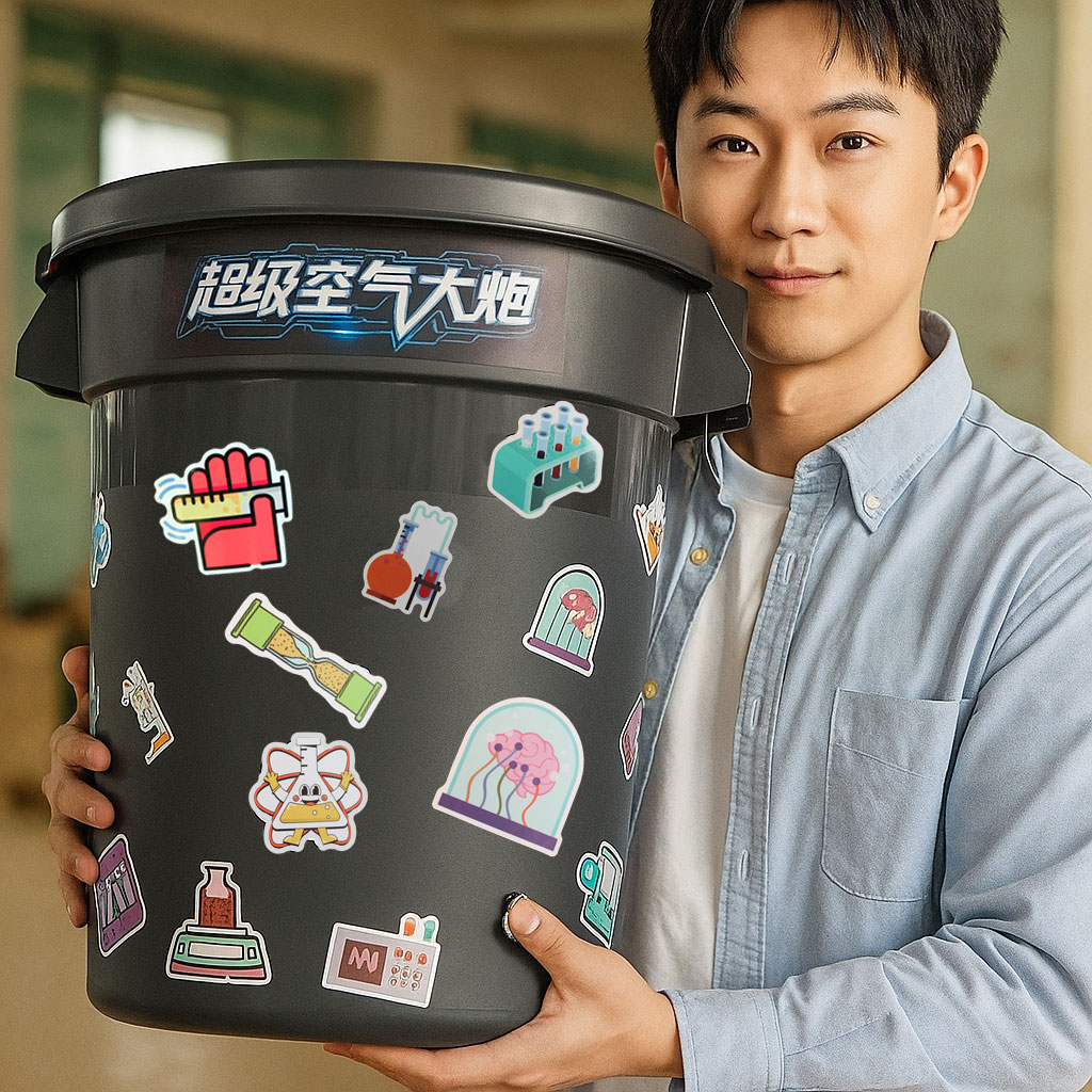 空气炮科学秀烟雾大炮科学实验