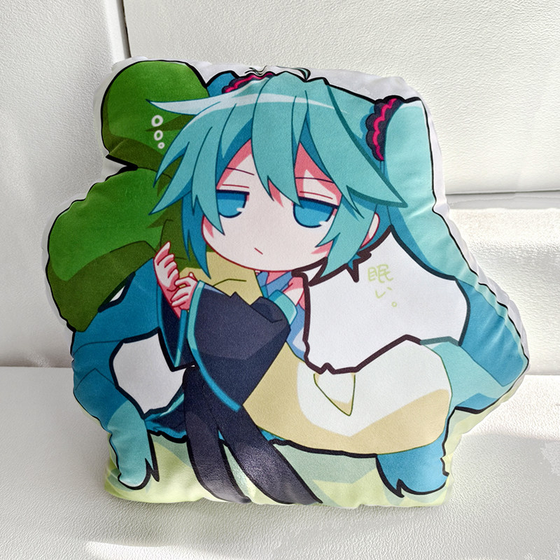 初音miku周边异形抱枕玩偶二次元来图定制送同学毛绒靠垫生日礼物